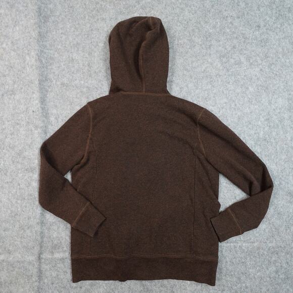 Ralph Lauren Sweater Girls Large Open Front Hooded Hoodie Cardigan Brown - Picture 5 of 9